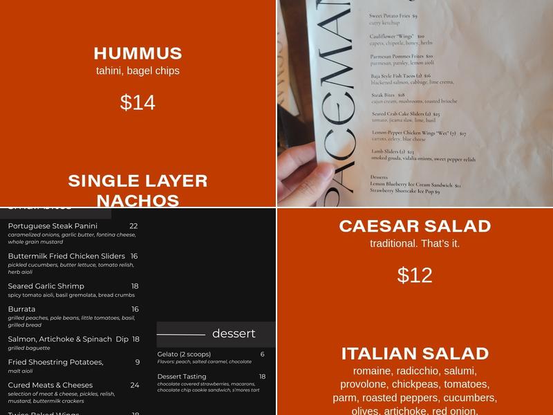 Spaceman Menu