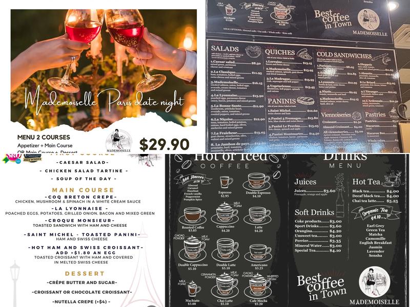 Mademoiselle Paris - Breakfast, Lunch & French Bakery Menu