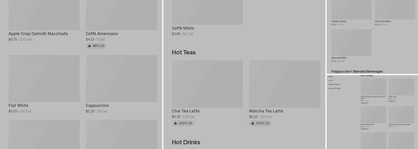 Starbucks Menu