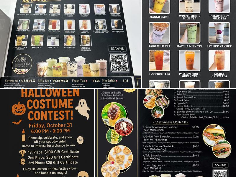 Ding Tea McDonough Menu