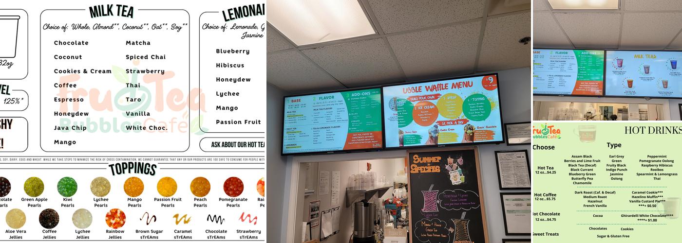 FruiTea Bubbles Café Menu
