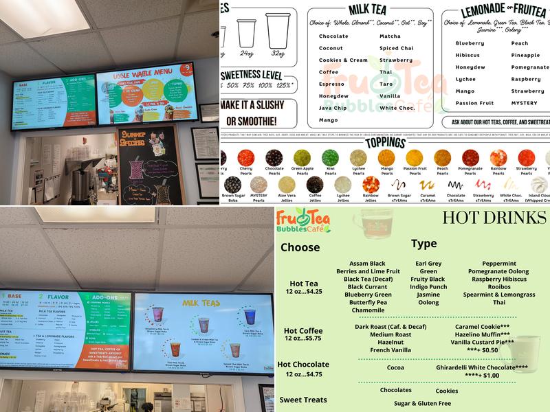 FruiTea Bubbles Café Menu