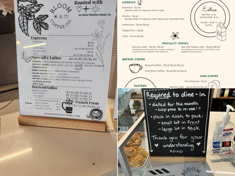 Bloom Coffee Co. Menu