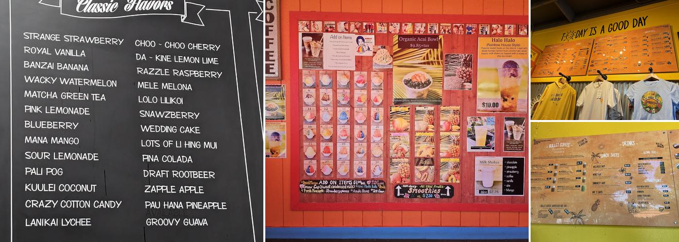 The Sunrise Shack - Kailua Menu