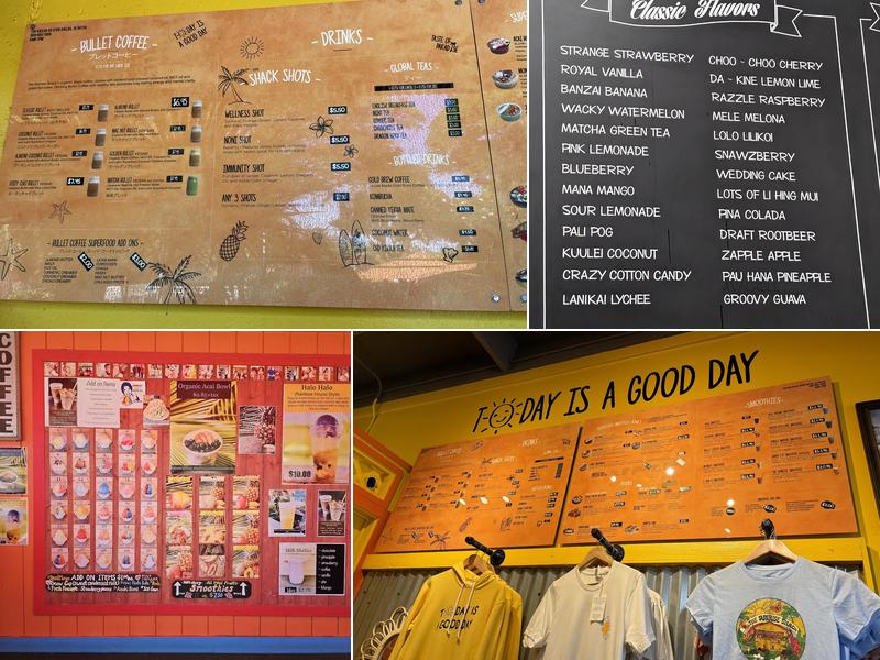 The Sunrise Shack - Kailua Menu