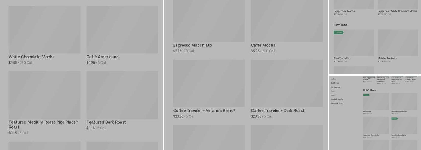 Starbucks Menu