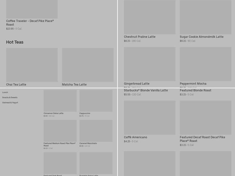 Starbucks Menu