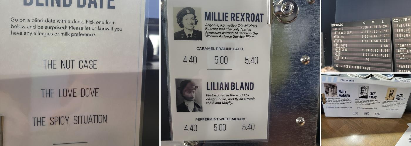 Flight Crew Coffee Menu