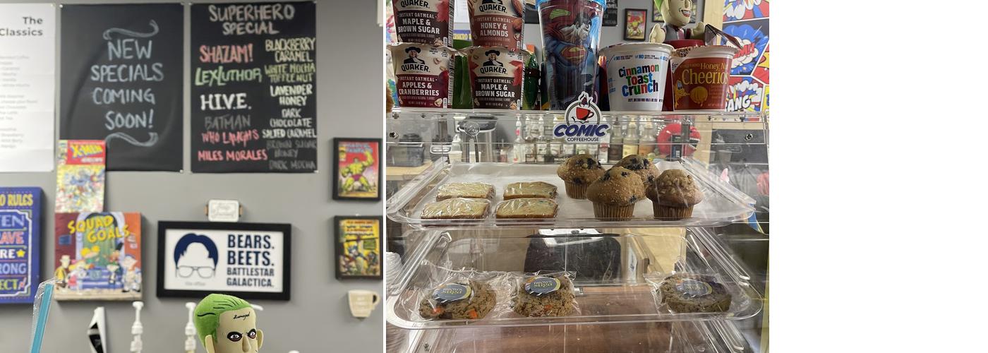 Comic Coffeehouse Menu