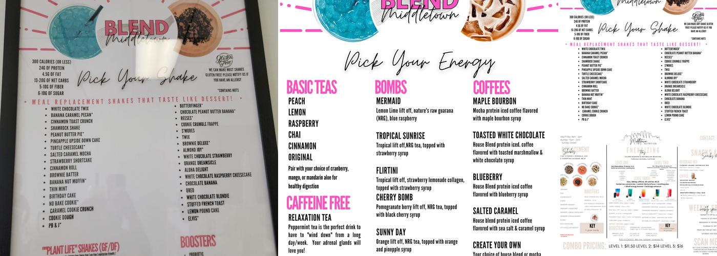 Middletown Nutrition Menu