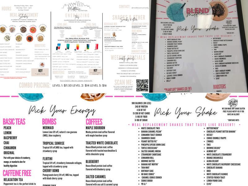 Middletown Nutrition Menu