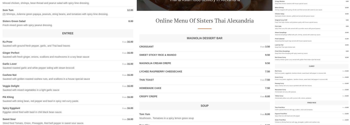 Magnolia Cafe & Bistro Menu