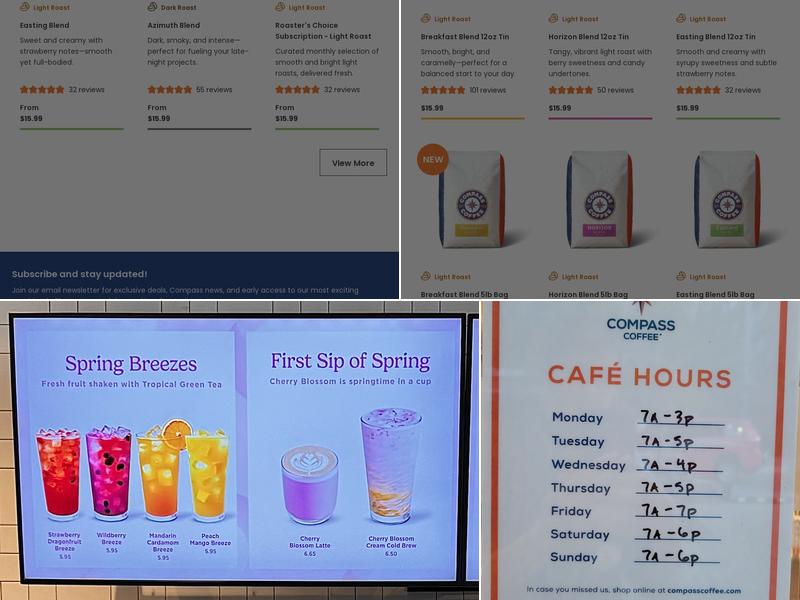 Compass Coffee Menu