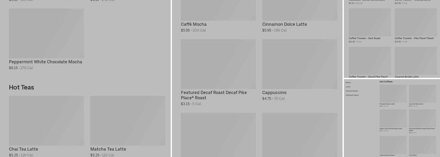 Starbucks Menu