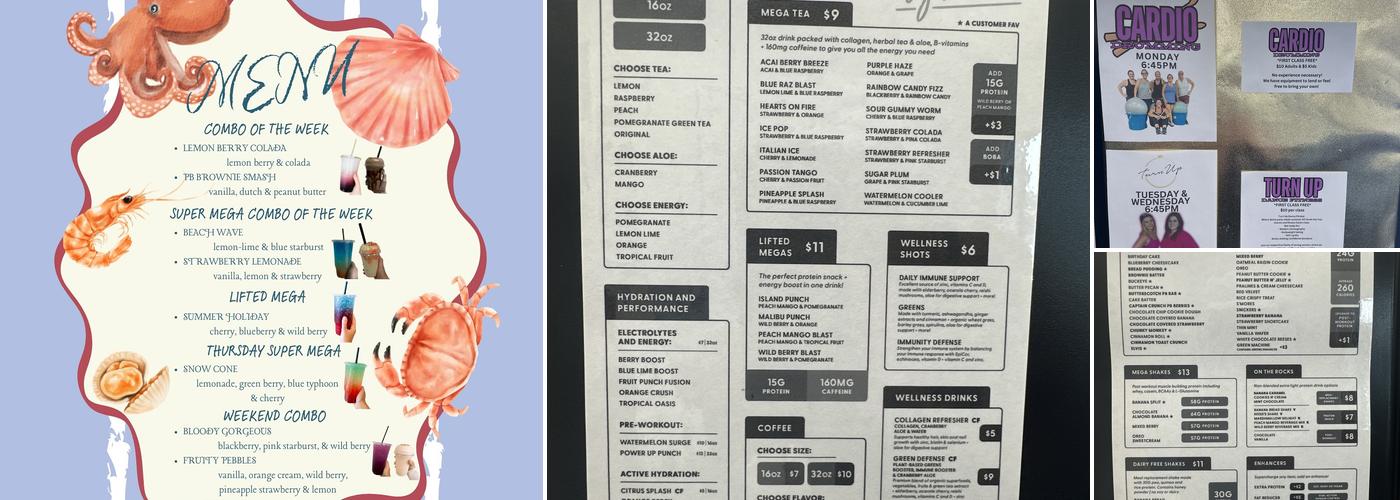 North Shores Nutrition Menu