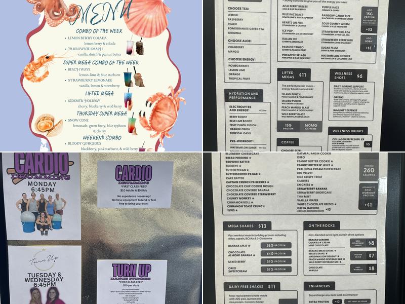 North Shores Nutrition Menu