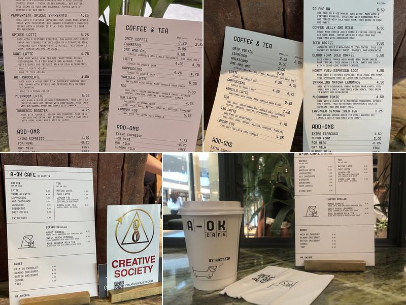 A-OK CAFE Menu