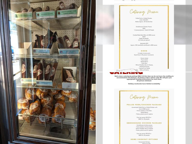 Bob's Processing INC. Menu