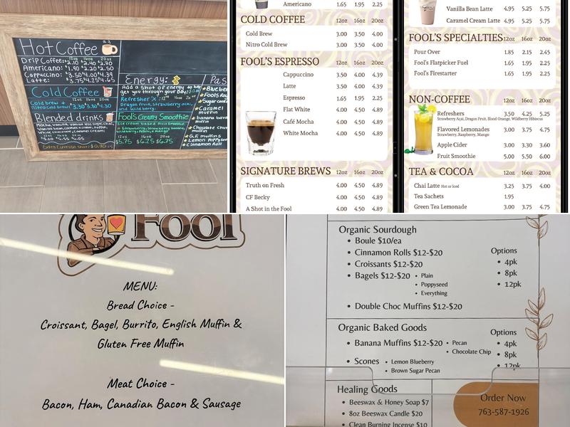 The Coffee Fool - Lonsdale Menu