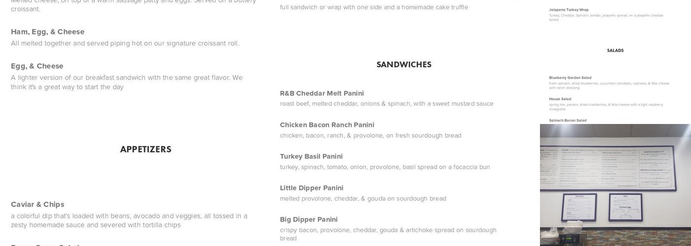 Just Delicious Menu