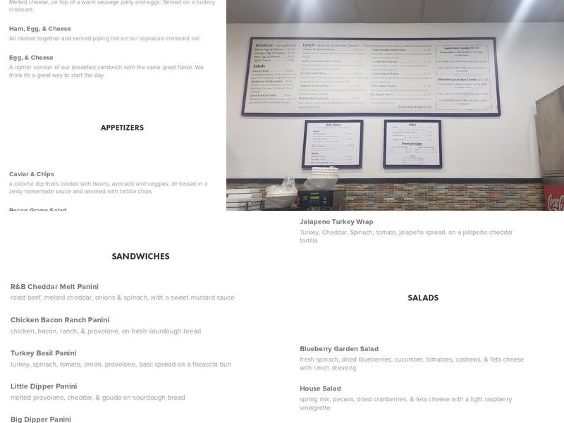 Just Delicious Menu