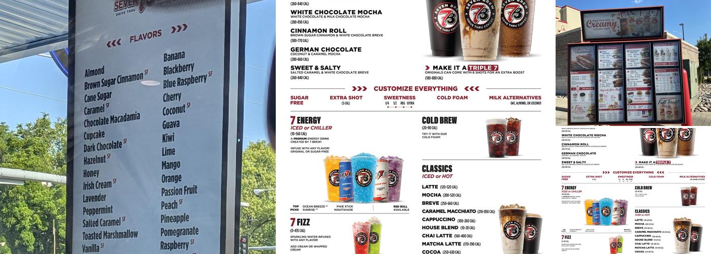 7 Brew Coffee Menu