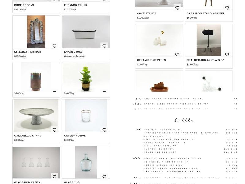 Tailored and Tied Menu