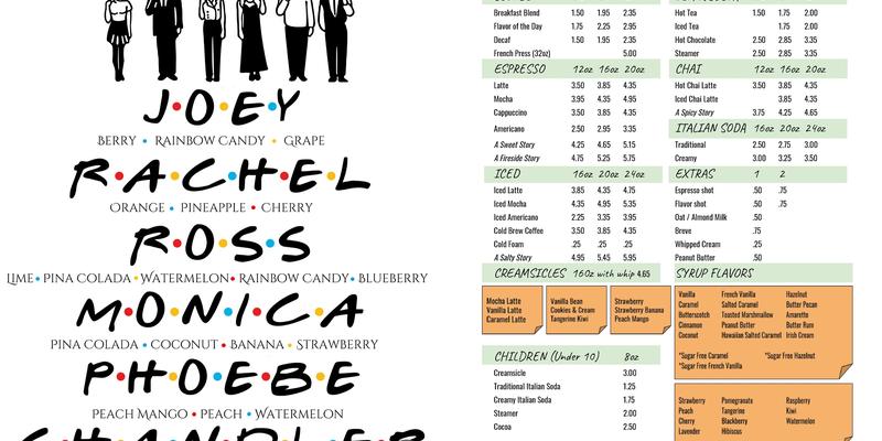 Stories Gathering Place Menu