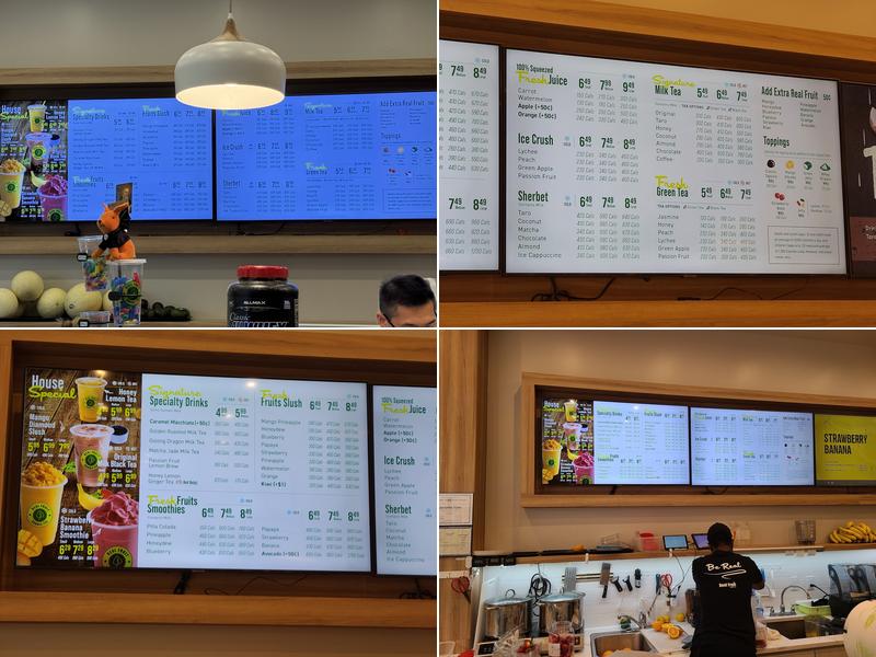 Real Fruit Bubble Tea Menu