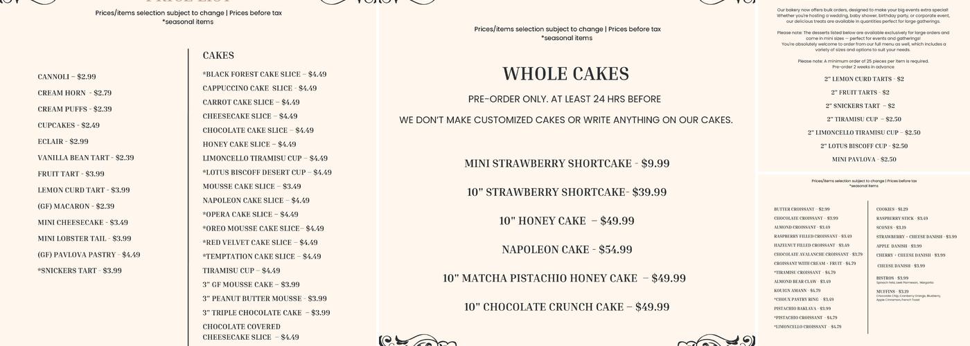 Ardour Bakery+Coffee Menu