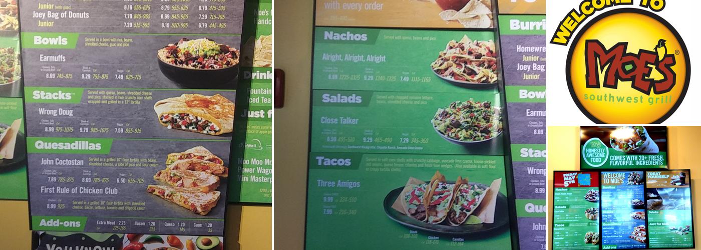 Moe's Southwest Grill Menu