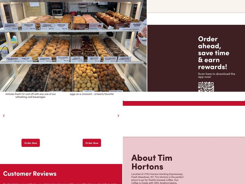 Tim Hortons Menu