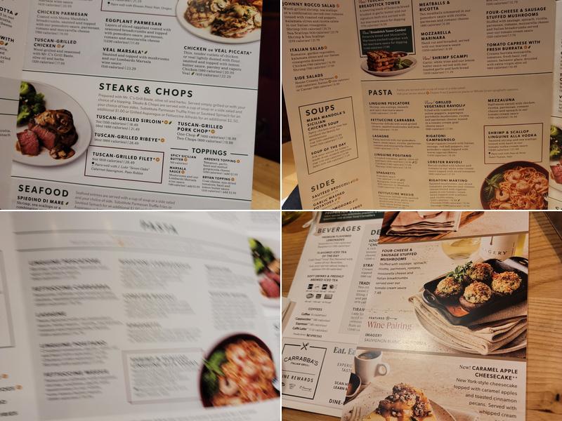 Carrabba's Italian grill Menu
