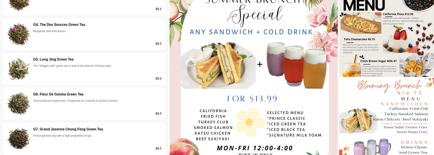 Prince Tea House New Dorp Menu