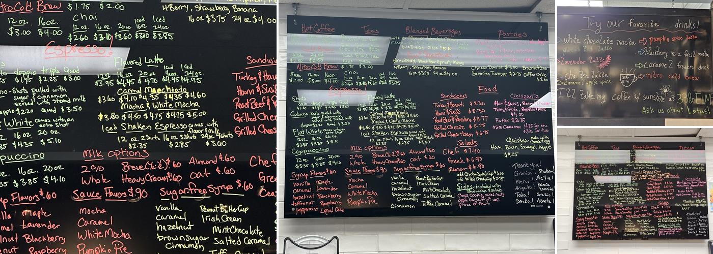 33 & Elm Coffee House Menu