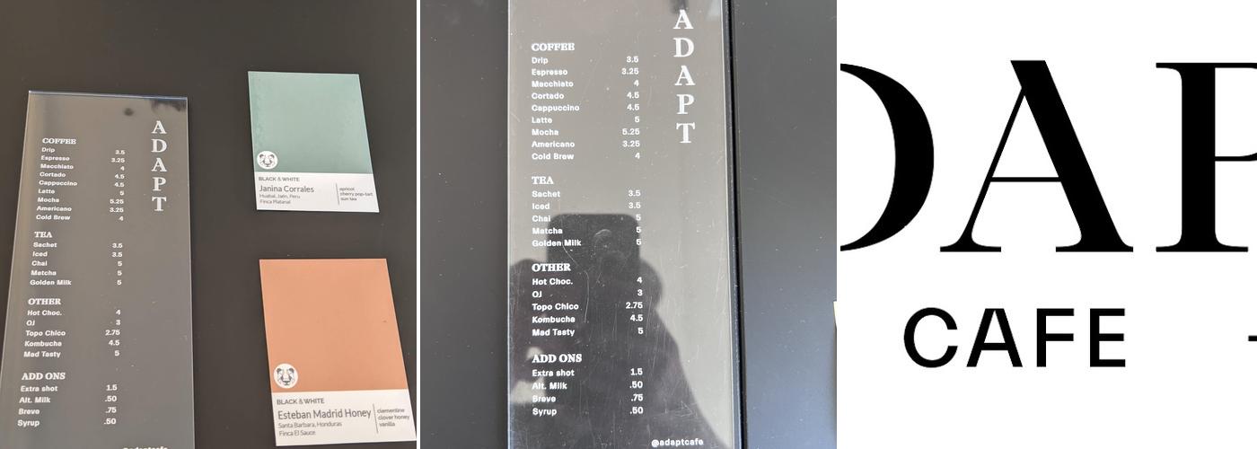 AdaptCafe Menu