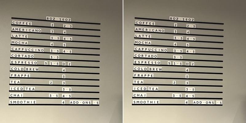 Coffeehouse by Grace Chapel Menu