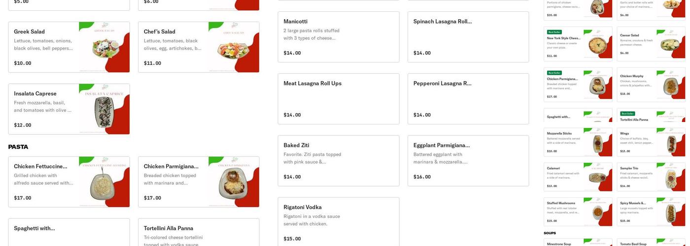 Roma's Italian Kitchen Menu