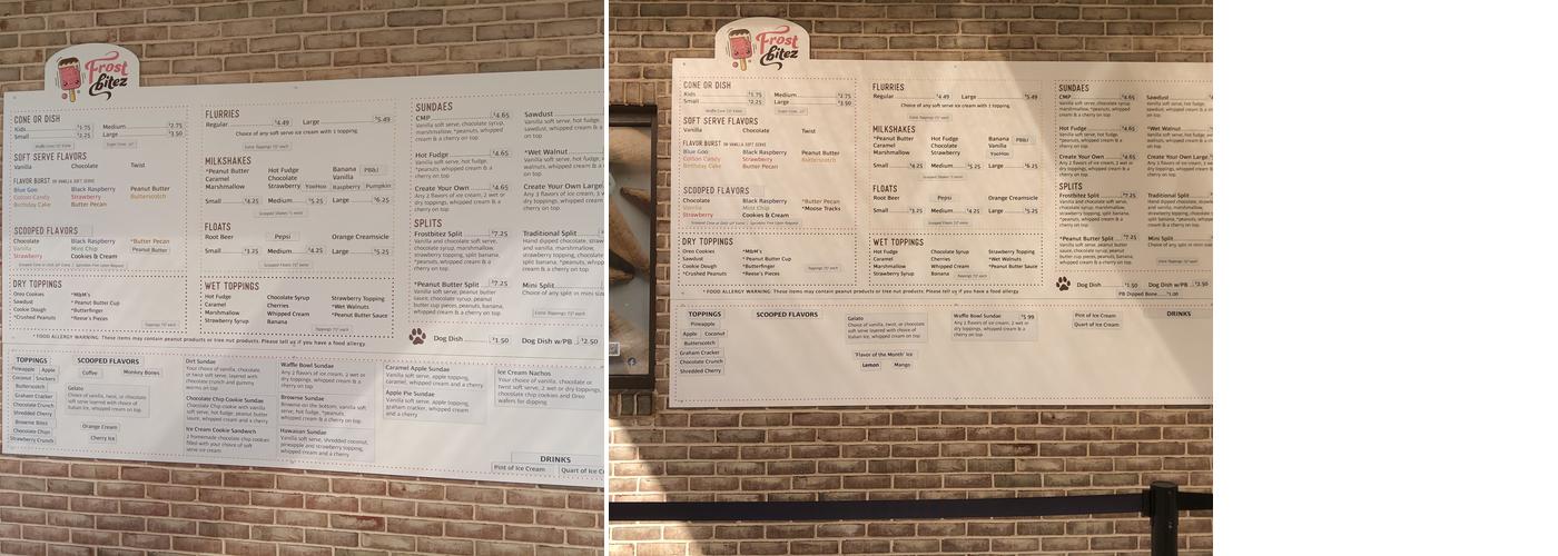 Frostbitez Menu