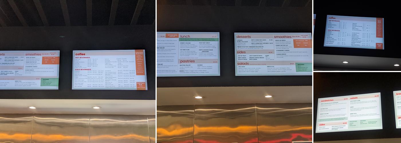 Drip Kitchen and Coffee Menu