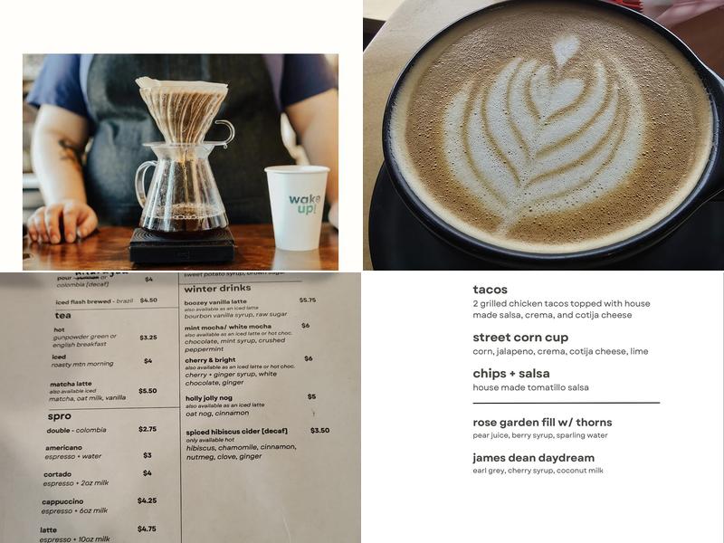 Turntable Coffee Counter Menu