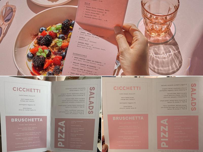 The Pink Hermit Menu