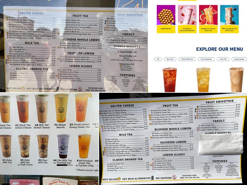Happy Lemon Menu