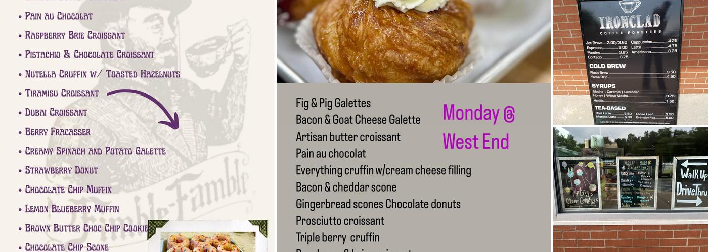 Ironclad Coffee Roasters & Baking Co. Menu