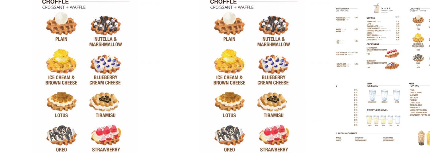 Onit Cafe Menu