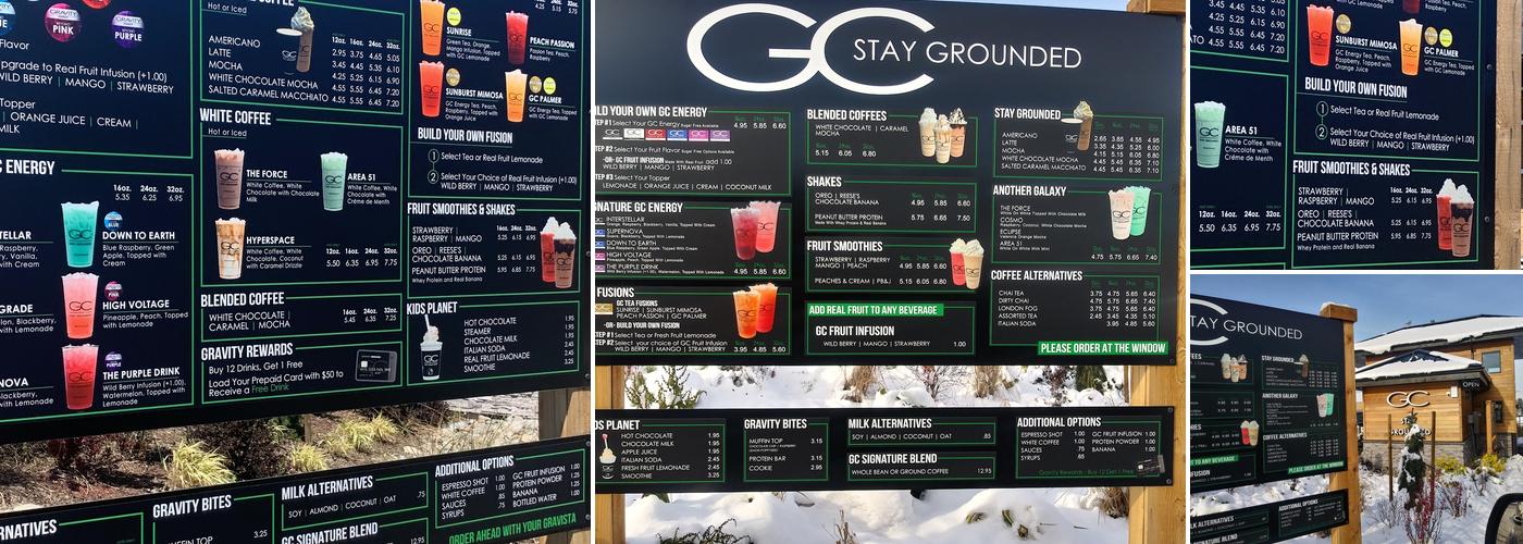Gravity Coffee Menu