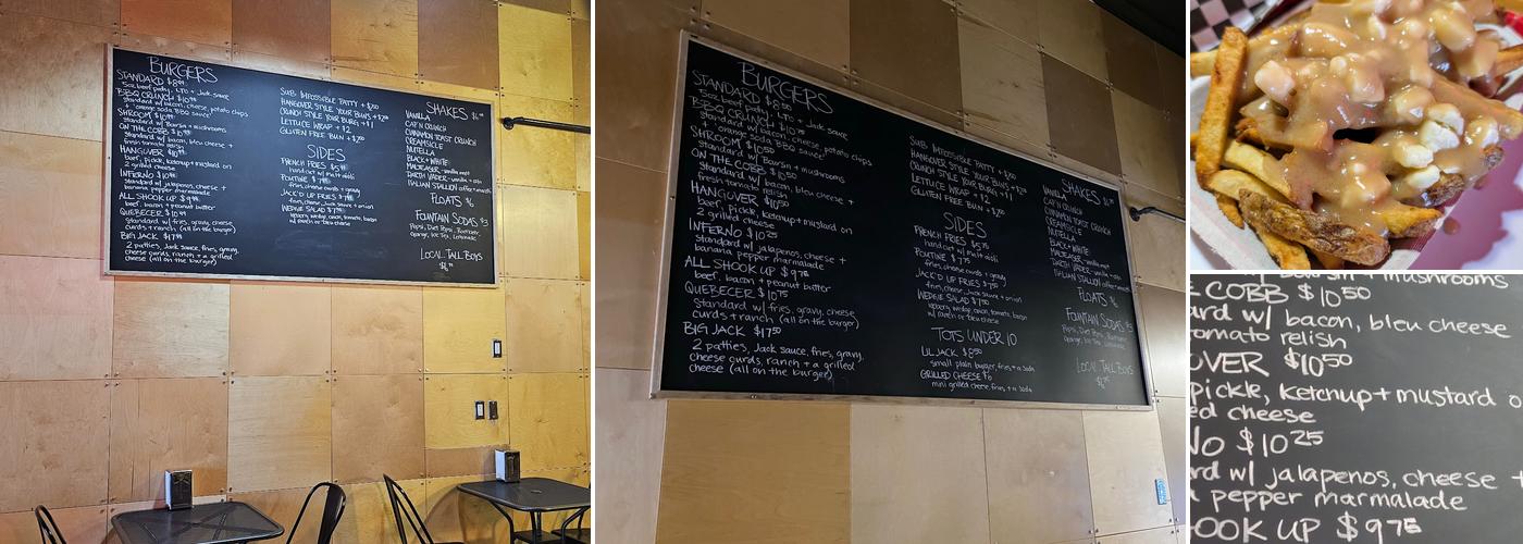 Jack’s Burger Shack Menu