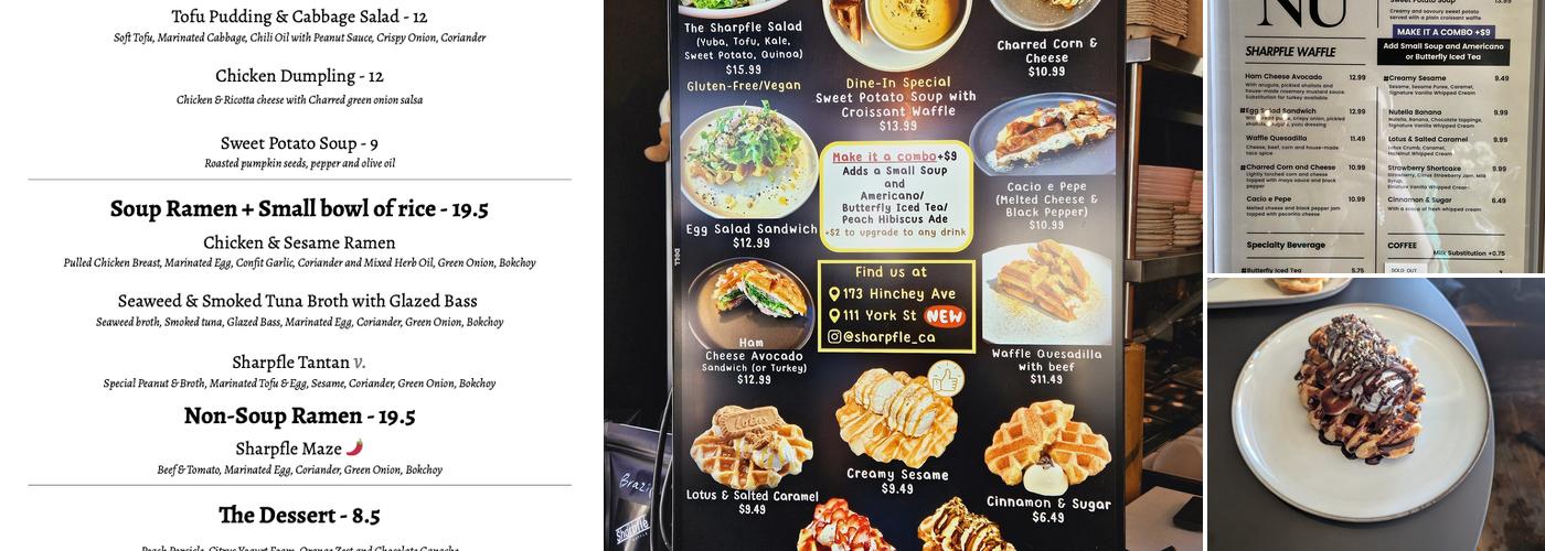 Sharpfle Waffle Menu