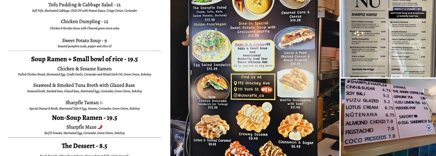 Sharpfle Waffle Menu