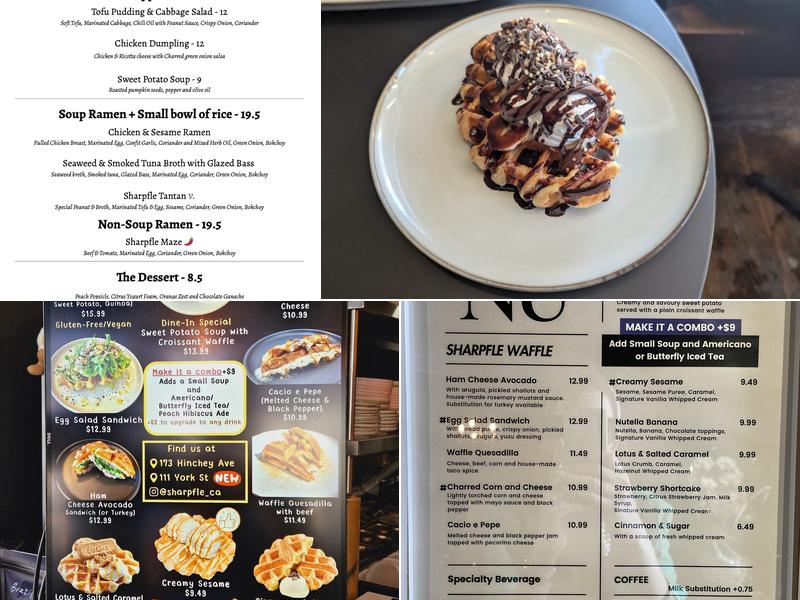Sharpfle Waffle Menu